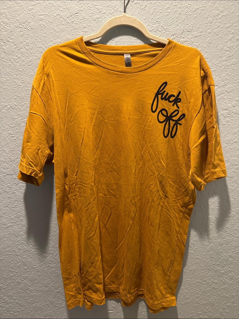 F$&k Off Explicit Graphic Tee - Mustard Yellow
